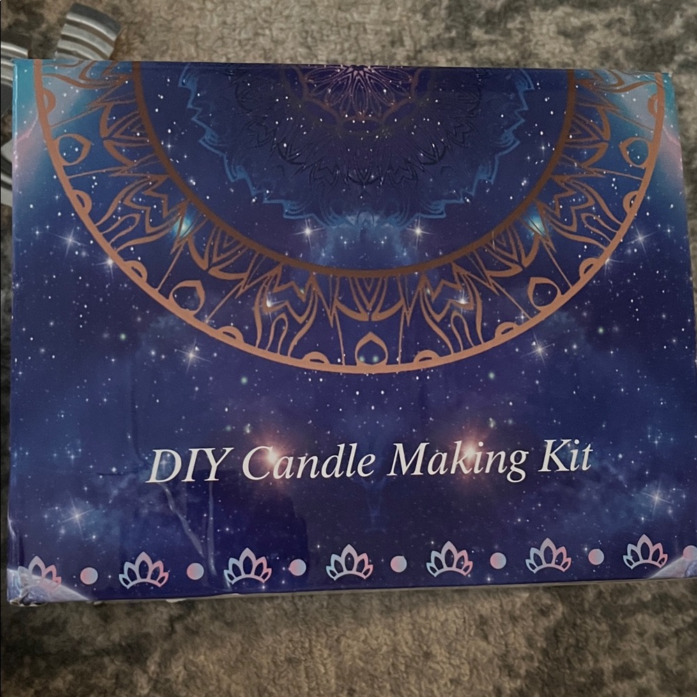 DIY Candle Making Kit with Colorful Mandala Tins